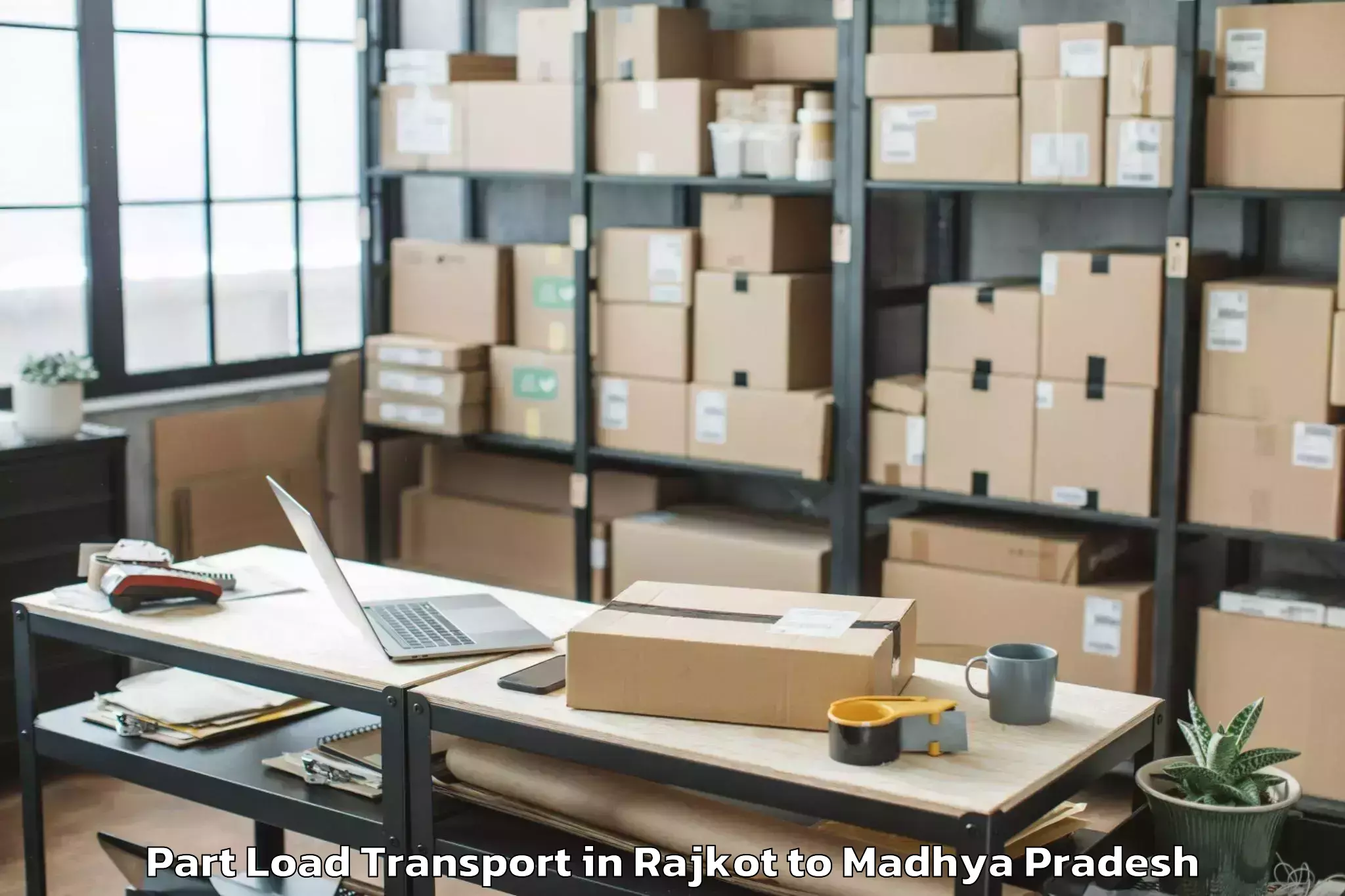 Professional Rajkot to Vikram University Ujjain Part Load Transport